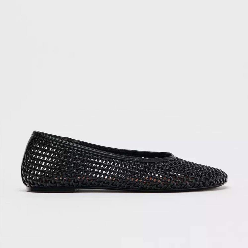 Zara Black Woven Women's Shoes - Picture 3 of 11
